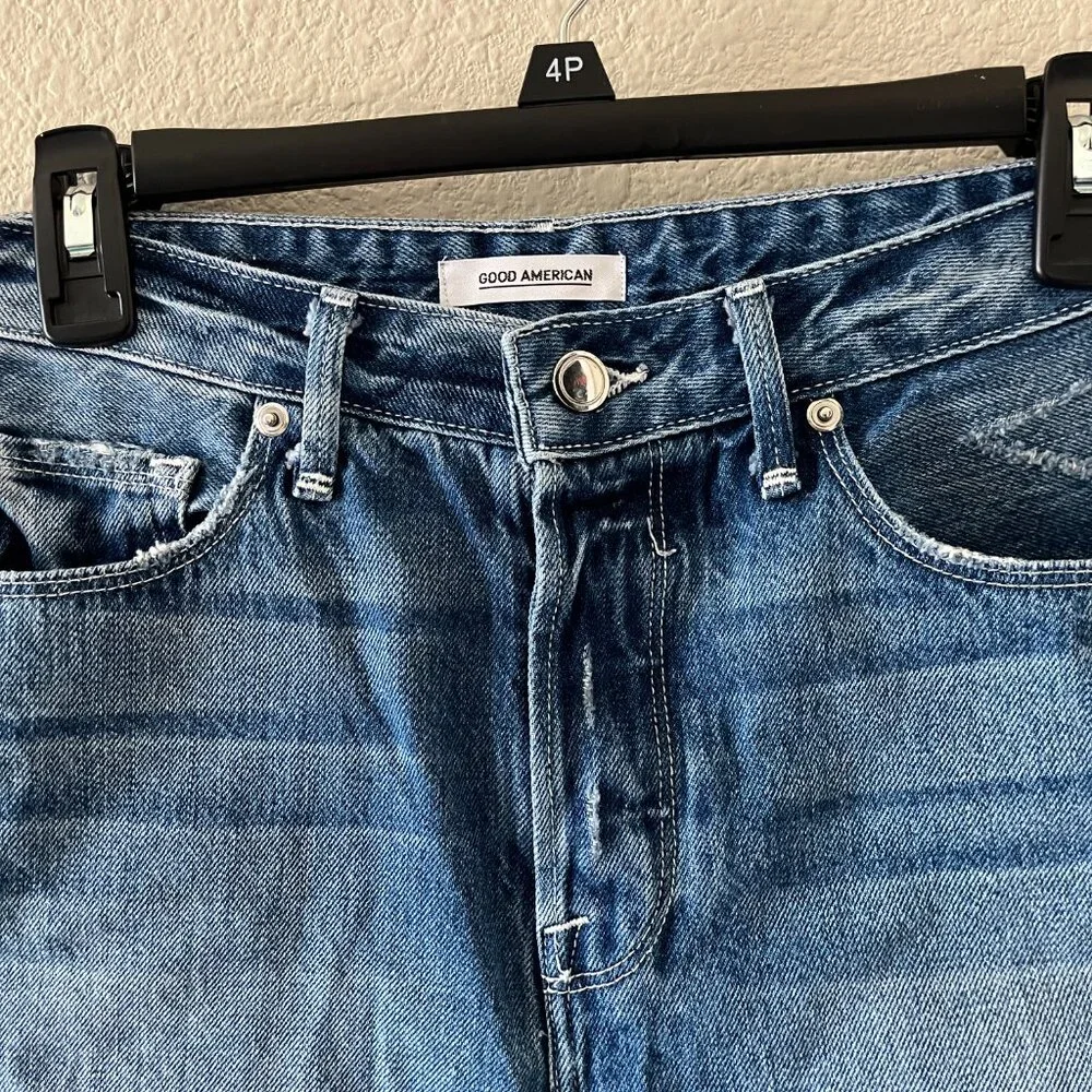 Good American High Waist Cutoff Jean Denim Shorts Size 2/26 - Picture 6 of 9